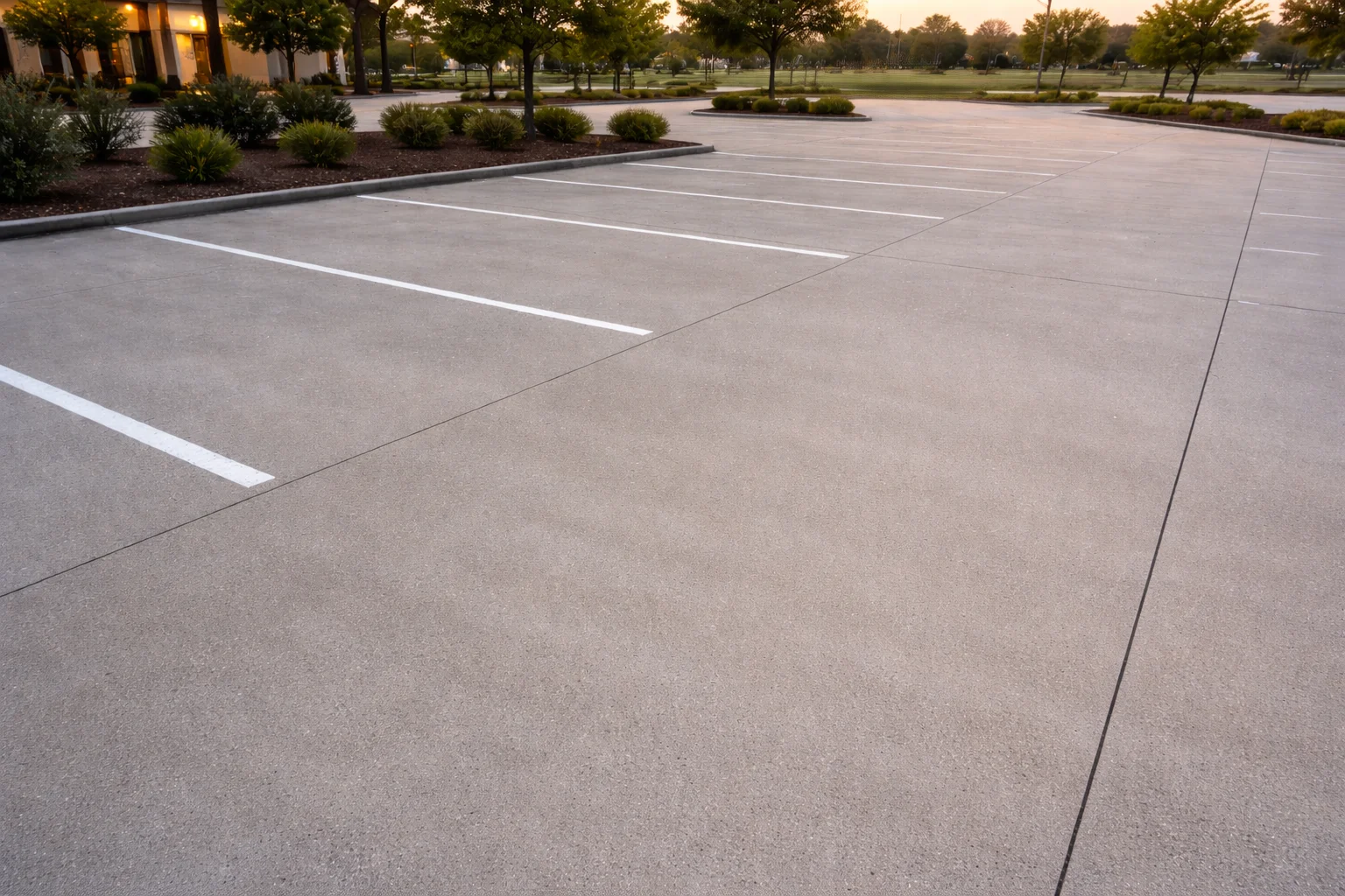Clean parking lot after pressure washing Bridgeland TX