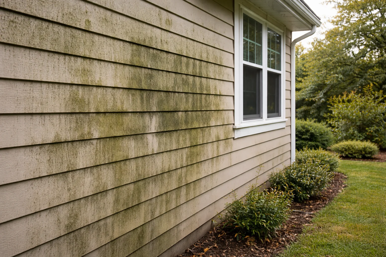 Algae on siding Residential Pressure Washing in Cypress TX