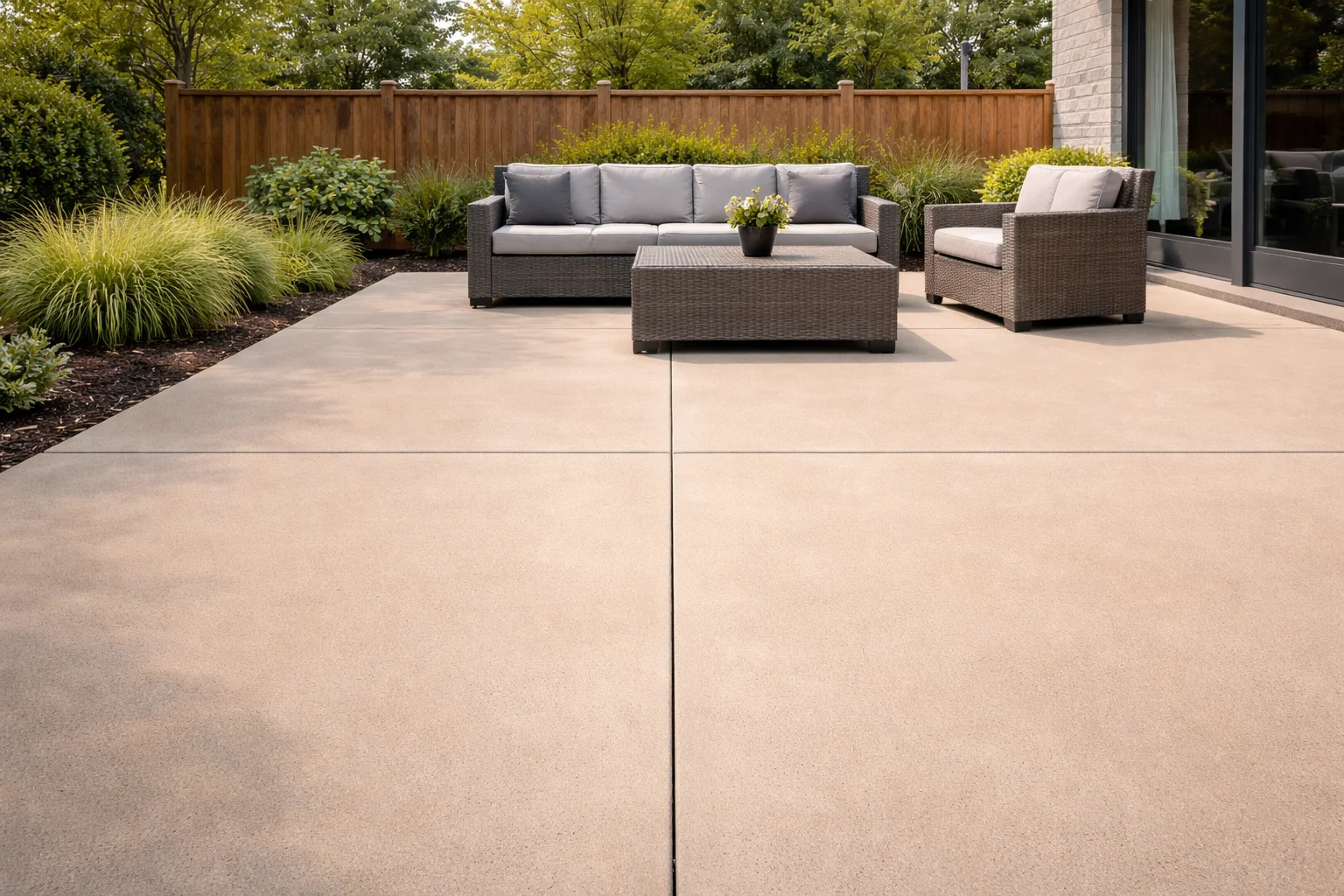 Clean patio after pressure washing Bridgeland TX