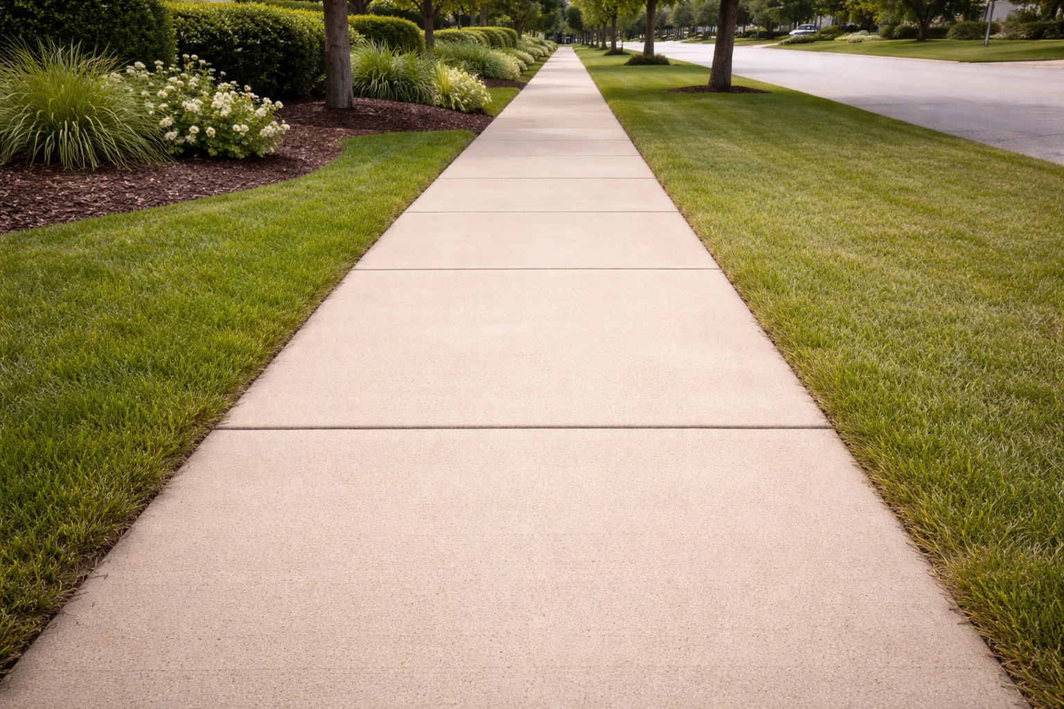 Clean sidewalk after pressure washing Fairfield TX