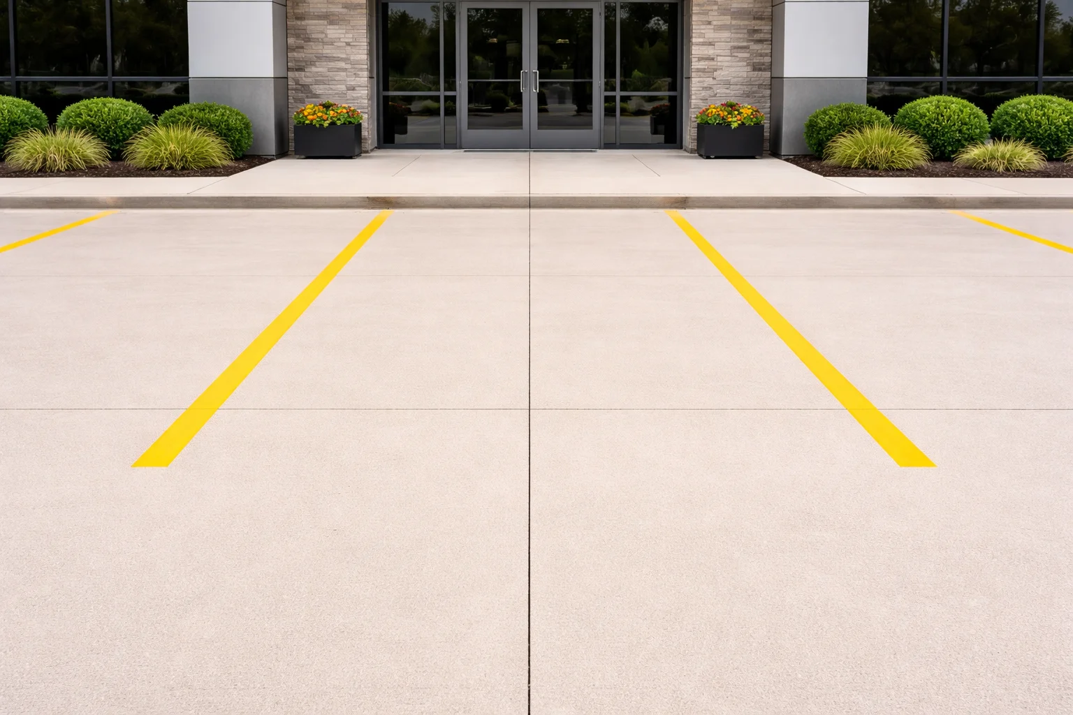 Clean parking lot after pressure washing Lakewood Forest TX