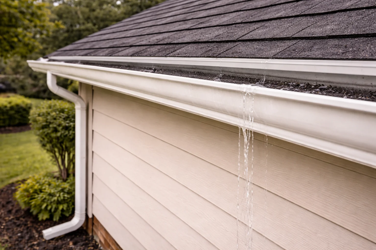 Clogged Gutter Cleanout – After