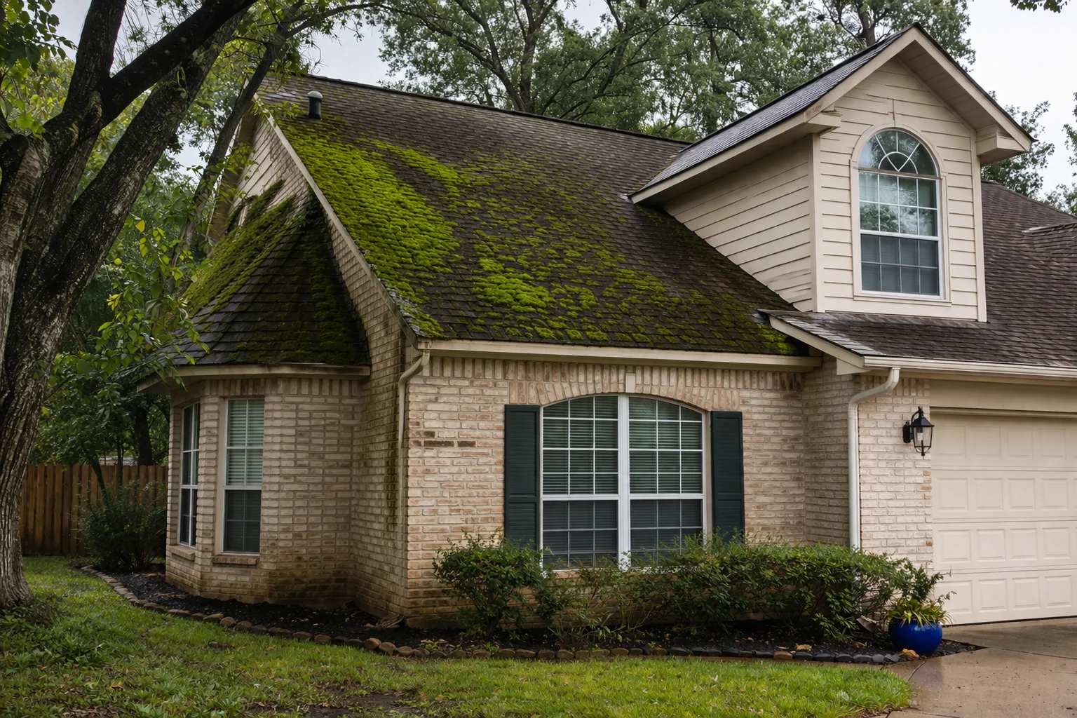 Fairfield North-Facing Roof Cleaning – Before