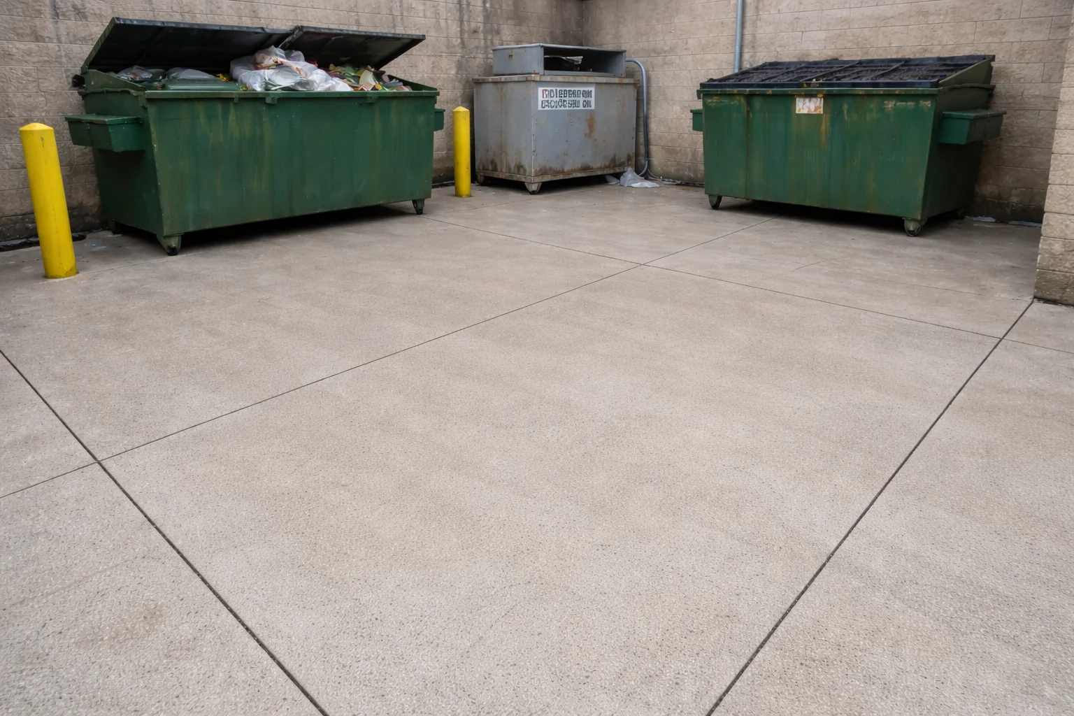 Clean dumpster pad after degreasing Fairfield TX