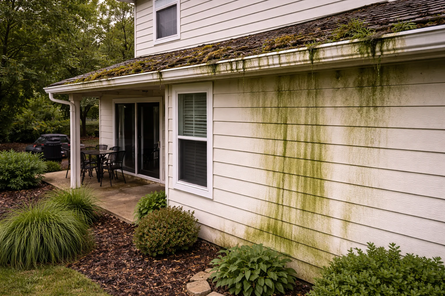 Full Gutter Cleaning Service - Before