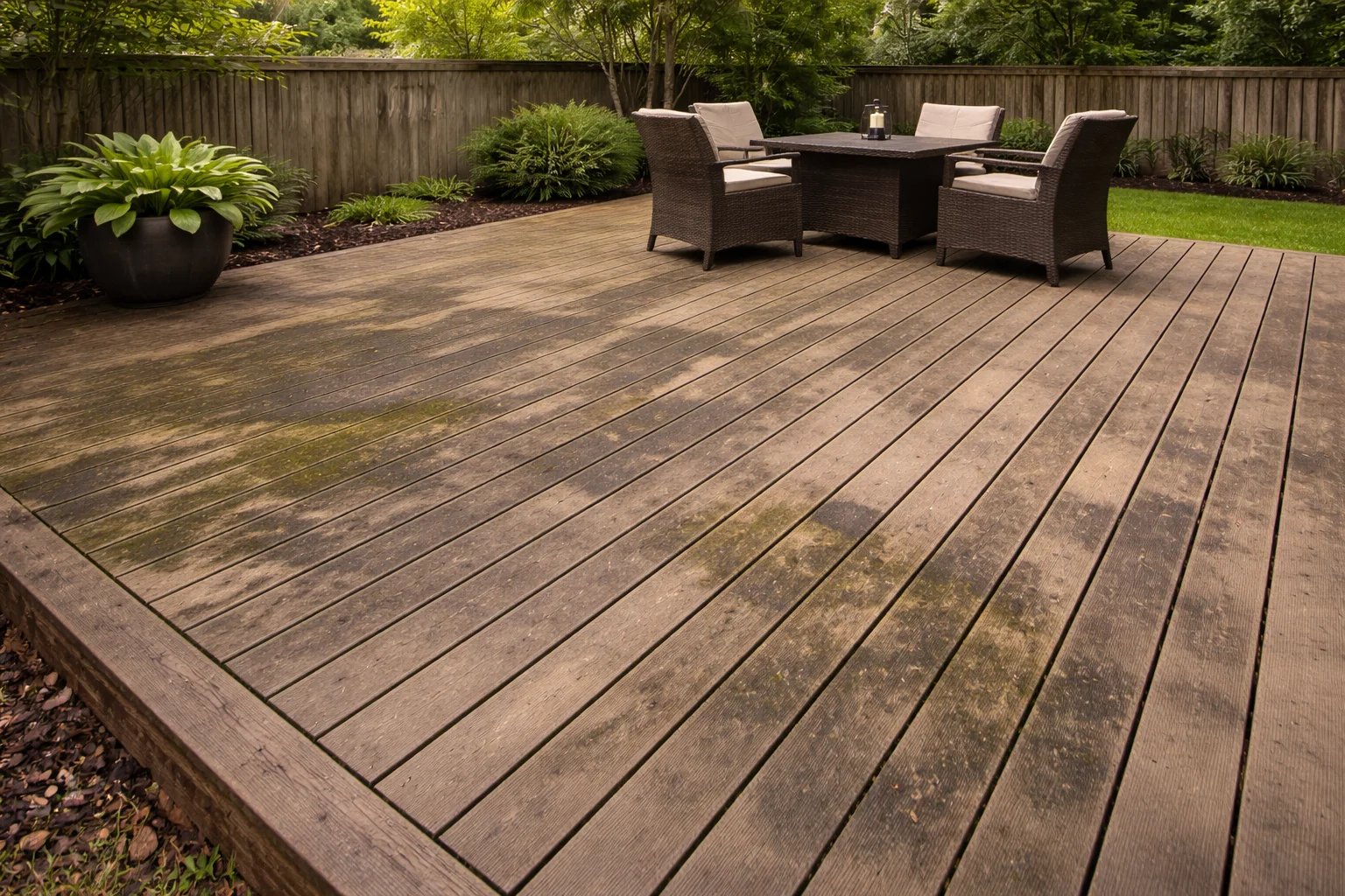 Composite deck with mildew buildup Lakewood Forest TX