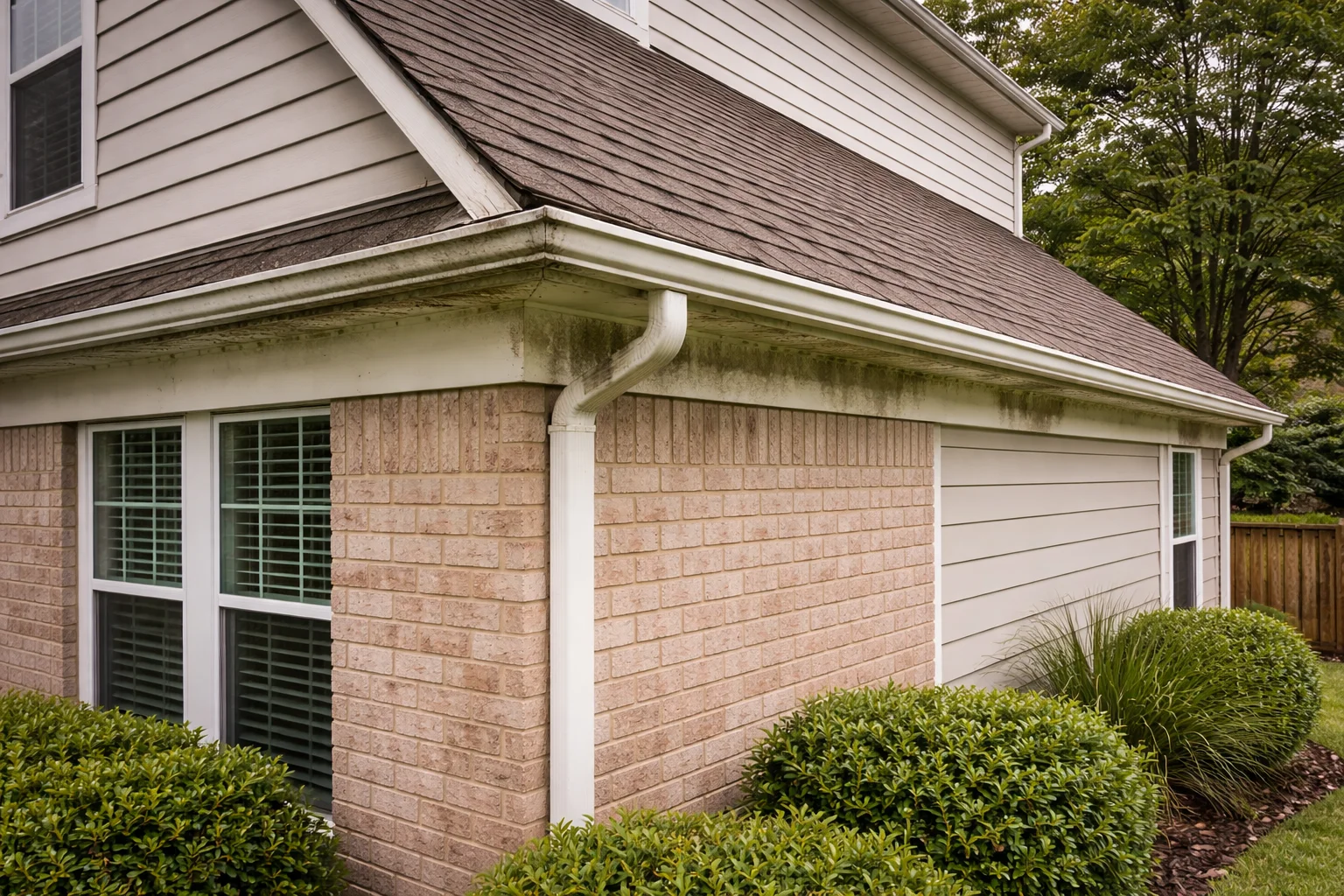 Lakewood Forest Eaves & Soffits Cleaning – Before