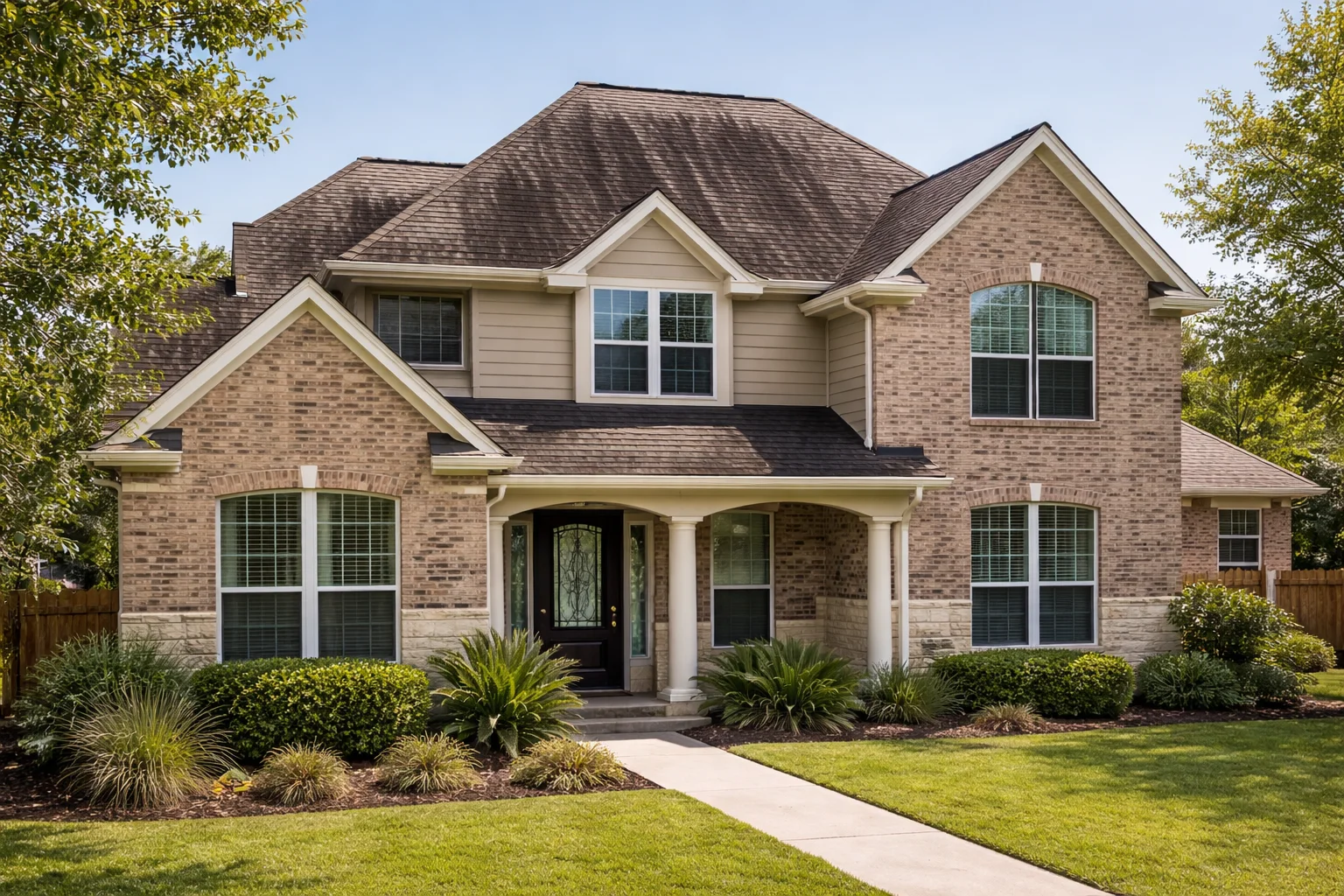 Towne Lake Asphalt Roof Cleaning – Before