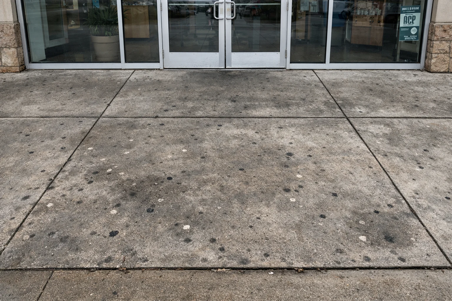 Towne Lake Storefront Pressure Washing – Before