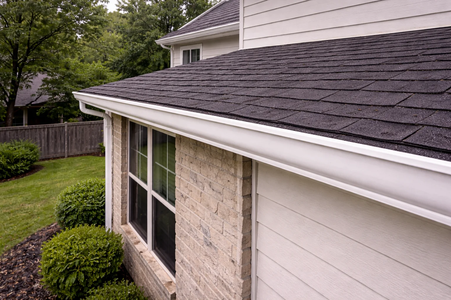 Two-Story Gutter Cleaning – After