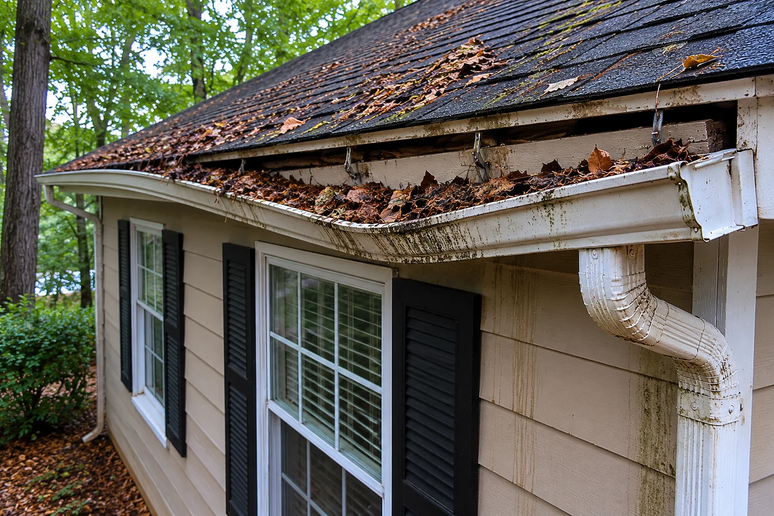 Stone-Gate-HOA-Sagging-Gutter-Before Stone-Gate-HOA-Sagging-Gutter-Before