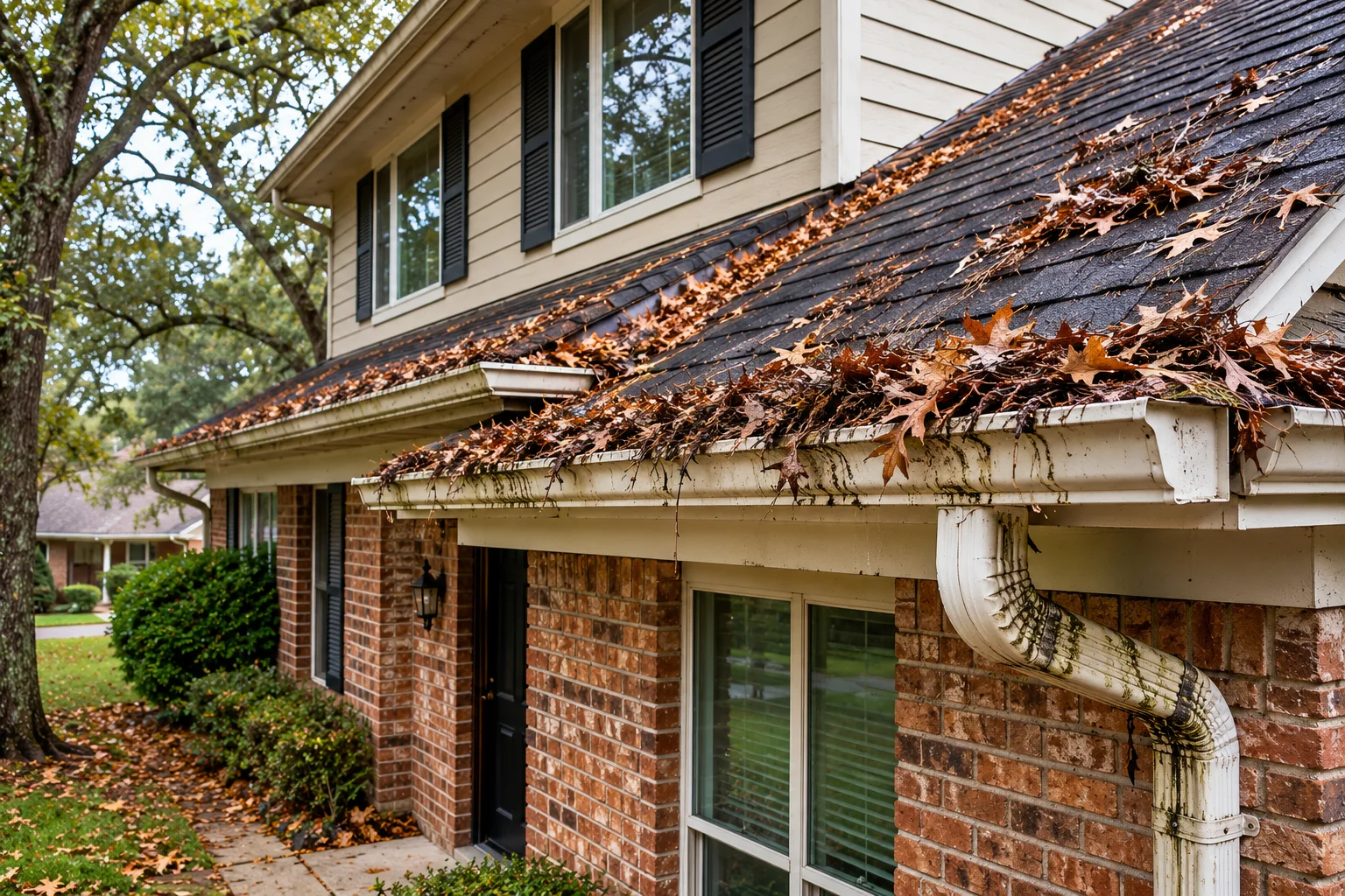 Towne-Lake-Gutter-Cleaning-Before Towne-Lake-Gutter-Cleaning-Before